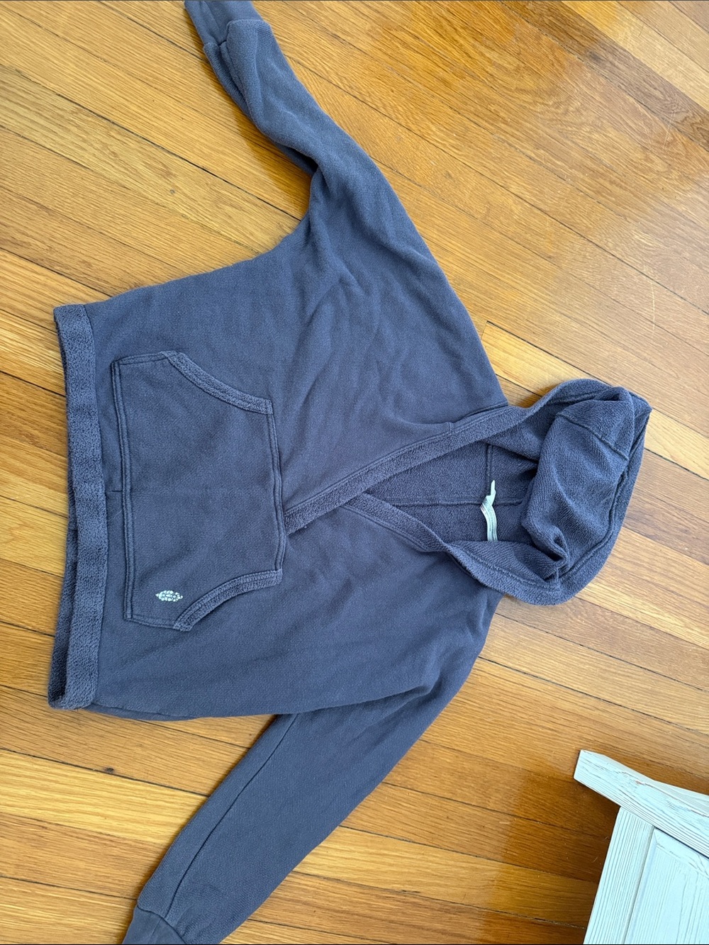 Free People dark gray hooded pullover sweater